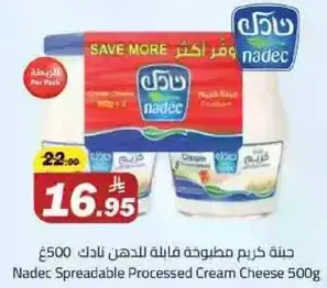 Nadec Spreadable Processed Cream Cheese 500g