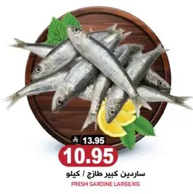 Fresh large sardines.