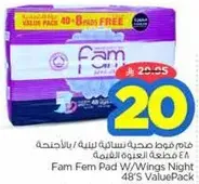 Fam Fem Pad W/Wings Night 48'S ValuePack