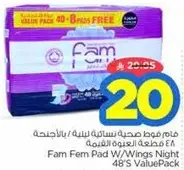 Fam Fem Pad W/Wings Night 48'S ValuePack