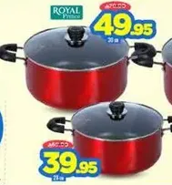 High-quality cooking pots with lids, available in different sizes.