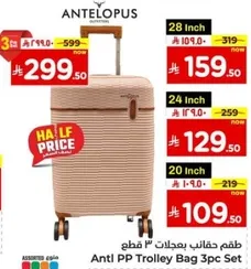 Antl PP Trolley Bag 3pc Set