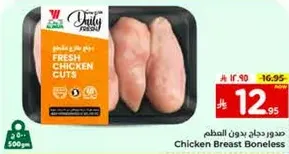 Boneless chicken breast cuts.