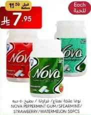 NOVA Peppermint Gum/Spearmint/Strawberry/Watermelon 50pcs