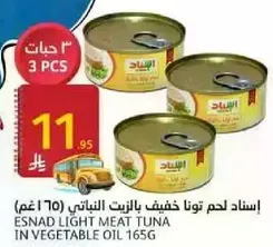 Esnad light meat tuna in vegetable oil 165g.
