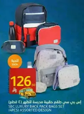 SBC Luxury Back Pack Bags Set (4 pieces) assorted design.