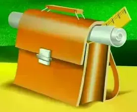 A stylish and functional briefcase for carrying documents and tools.