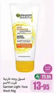 Garnier Light Face Wash with lemon essence for fast fairness.