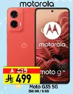 Moto G35 5G with 256 GB storage and 8 GB RAM.