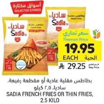 SADIA FRENCH FRIES OR THIN FRIES, 2.5 KILO