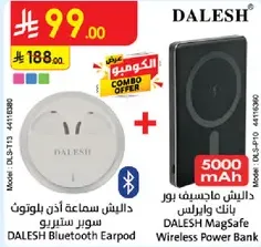 DALESH Bluetooth Earpod + DALESH MagSafe Wireless Power Bank 5000 mAh