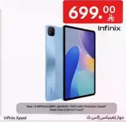 Infinix Xpad device with a rear camera of 8MP and a processor speed of 2.3GHz.