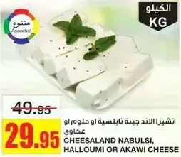 Assorted Nabulsi, Halloumi or Akawi cheese.
