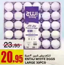 Entaj White Eggs Large 30pcs
