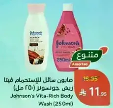 Johnson's Vita-Rich Body Wash (250ml)