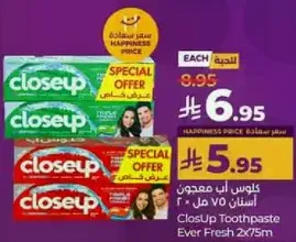 ClosUp Toothpaste Ever Fresh 2x75ml