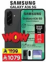 Samsung Galaxy A36 5G with 4GB RAM and 256GB storage.