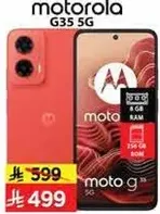 Motorola G35 5G with 6 GB RAM and 256 GB storage.