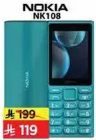 Nokia NK108 mobile phone with a sleek design and user-friendly interface.