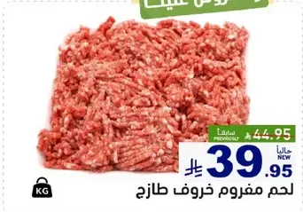Fresh minced lamb meat.