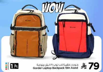 Gorder Laptop Backpack 19In Asstd