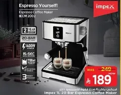 Espresso Yourself!! Espresso Coffee Maker IECM 2002