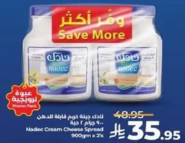 جبنه كريمه نادك قابله للدهن 900 جرام × 2 حبه