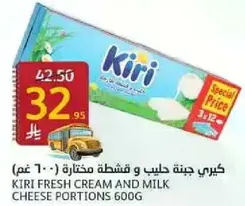 كيري جبنه حليب و قشطه مختاره 600 غم