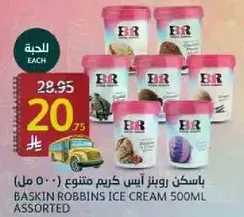 باسكن روبينز ايس كريم متنوع 500 مل