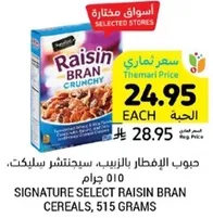 حبوب الافطار بالزبيب، سجنترس سيلكت، 510 جرام