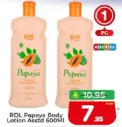 RDL Papaya Body Lotion Assorted 600ML