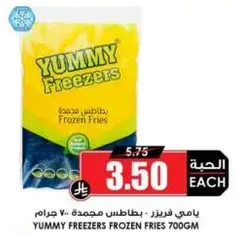 Yummy Freezers Frozen Fries 700g
