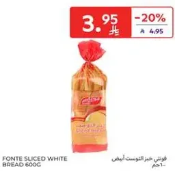 Fonte sliced white bread 600g