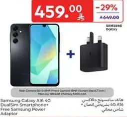 Samsung Galaxy A16 4G Dual Sim Smartphone with Free Samsung Power Adapter.