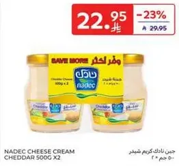Nadec Cheese Cream Cheddar 500g x2