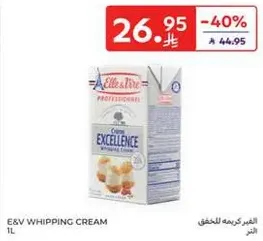 E&V Whipping Cream 1L
