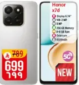 Honor x7d with a 6.34