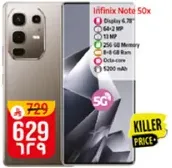 Infinix Note 50x with a 6.79