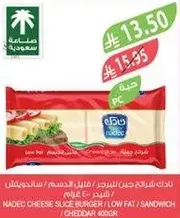Nadec Cheese Slice Burger Low Fat Sandwich 400g