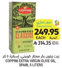 Coppini Extra Virgin Olive Oil, Spain, 5 liters.
