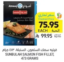 Sunbulah Salmon Fish Fillet, 473 grams.