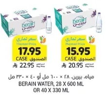 BERAIN WATER, 28 X 600 ML OR 40 X 330 ML