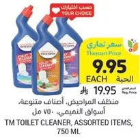 منظف المرحاض، اصناف متنوعه، اسواق التميمي، 750 مل.