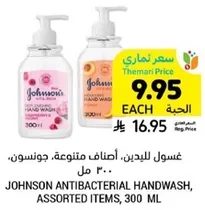 Johnson Antibacterial Handwash, Assorted Items, 300 ml