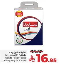 Sanita Facial Tissue Gipsy 2Ply 130's x 10's