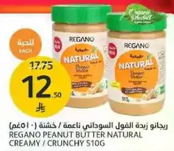 Regano Peanut Butter Natural Creamy / Crunchy 510g