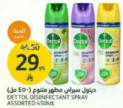 ديتول سبراي مطهر متنوع (450 مل)