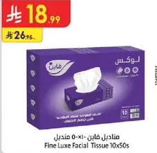 Fine Luxe Facial Tissue 10x50s