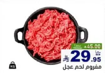 Fresh minced meat.