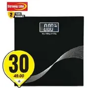 Strong Lite digital scale with a maximum capacity of 180 kg and a 2-year warranty.